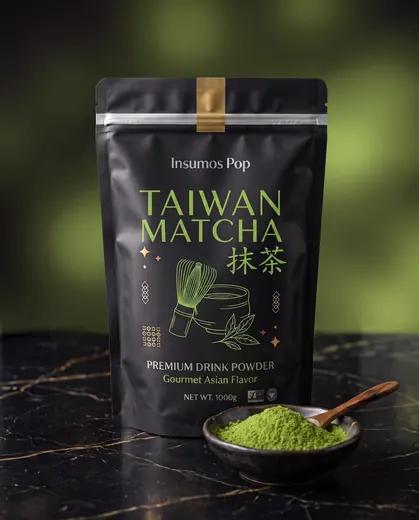 Polvos premium para bubble tea: bolsa de Taiwan Matcha de Insumos Pop