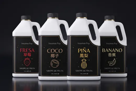 Siropes de fruta concentrados de Insumos Pop en botellas de 1.9 litros